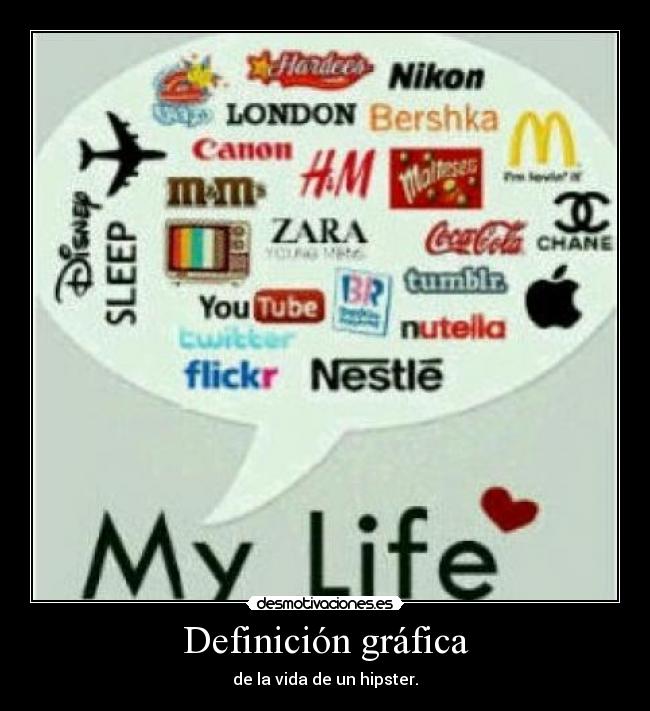 Definición gráfica - de la vida de un hipster.
