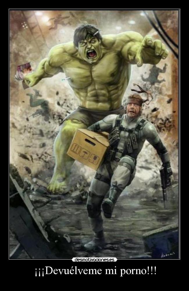 carteles hulk metal gear solid snake porno desmotivaciones