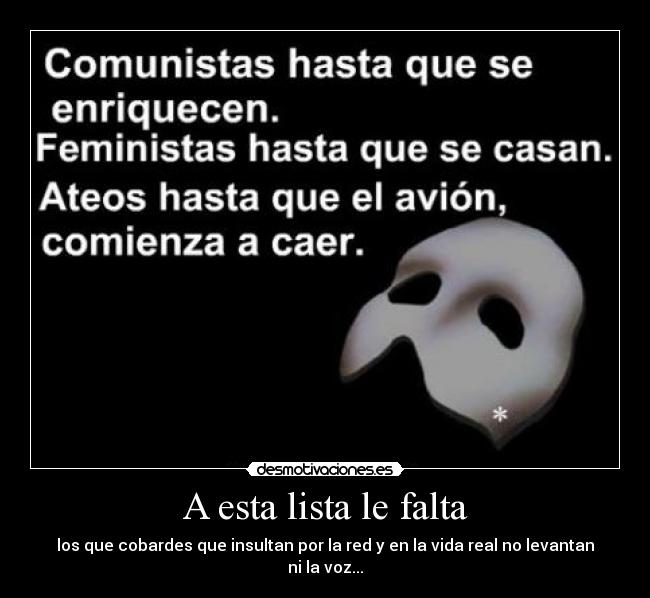 A esta lista le falta - 