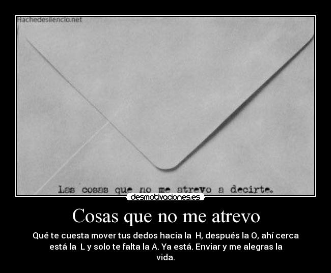 Cosas que no me atrevo - 