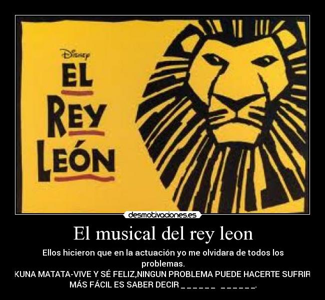 El musical del rey leon -