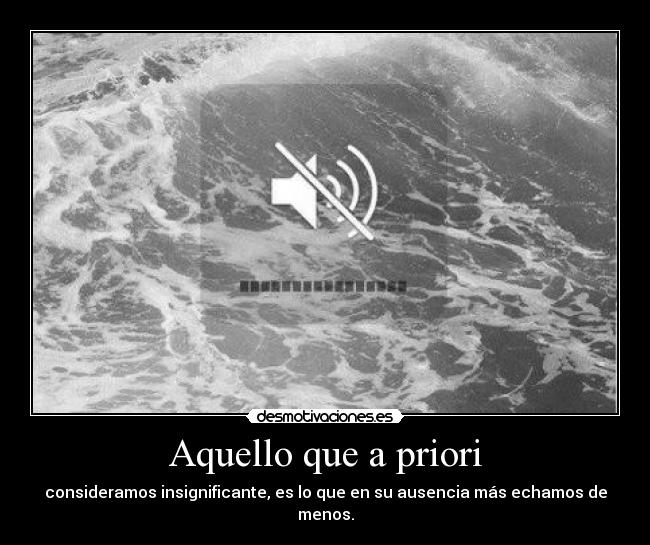 Aquello que a priori -