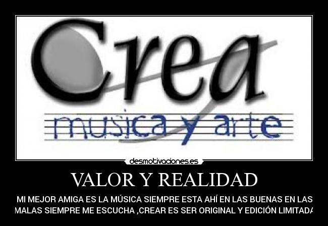 VALOR Y REALIDAD - 