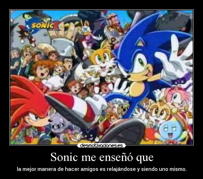 carteles sonic and friends desmotivaciones