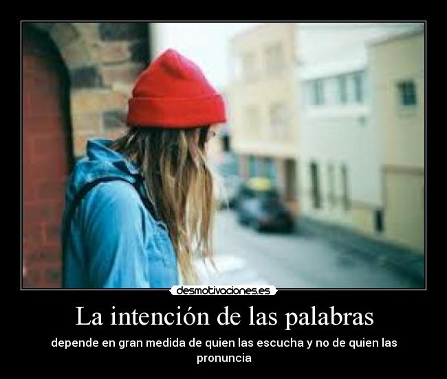 La intención de las palabras -