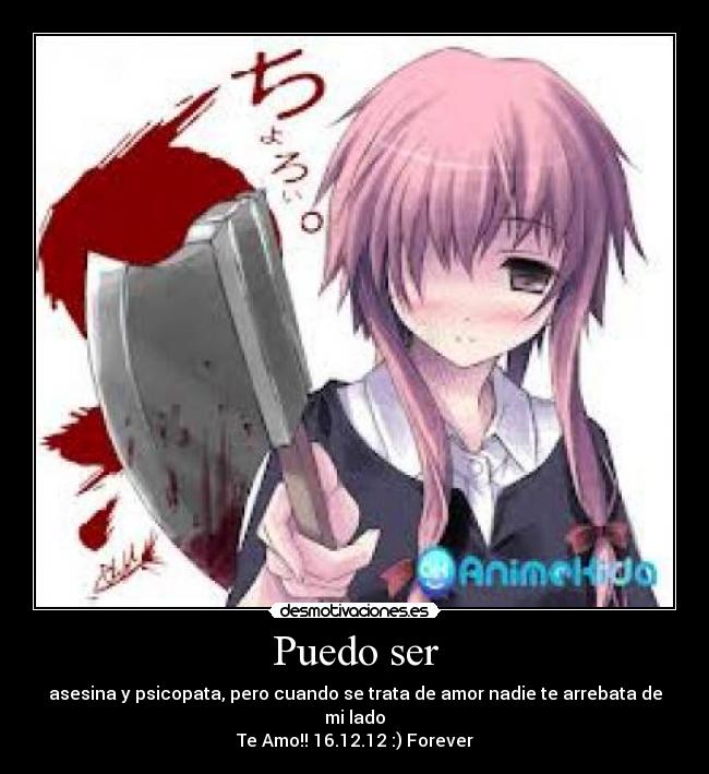 carteles mirai nikki desmotivaciones