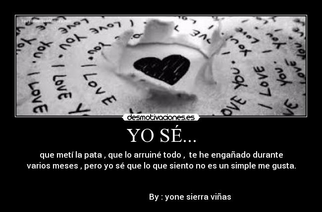 YO SÉ... - 
