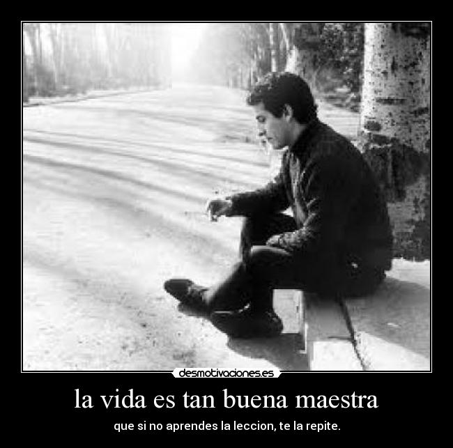 la vida es tan buena maestra -