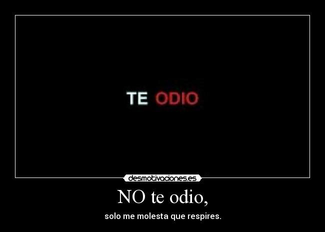 NO te odio, - 