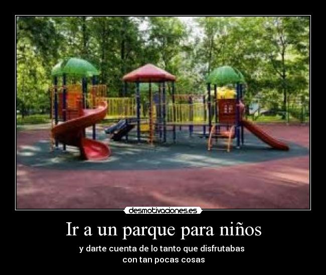 Ir a un parque para niños -