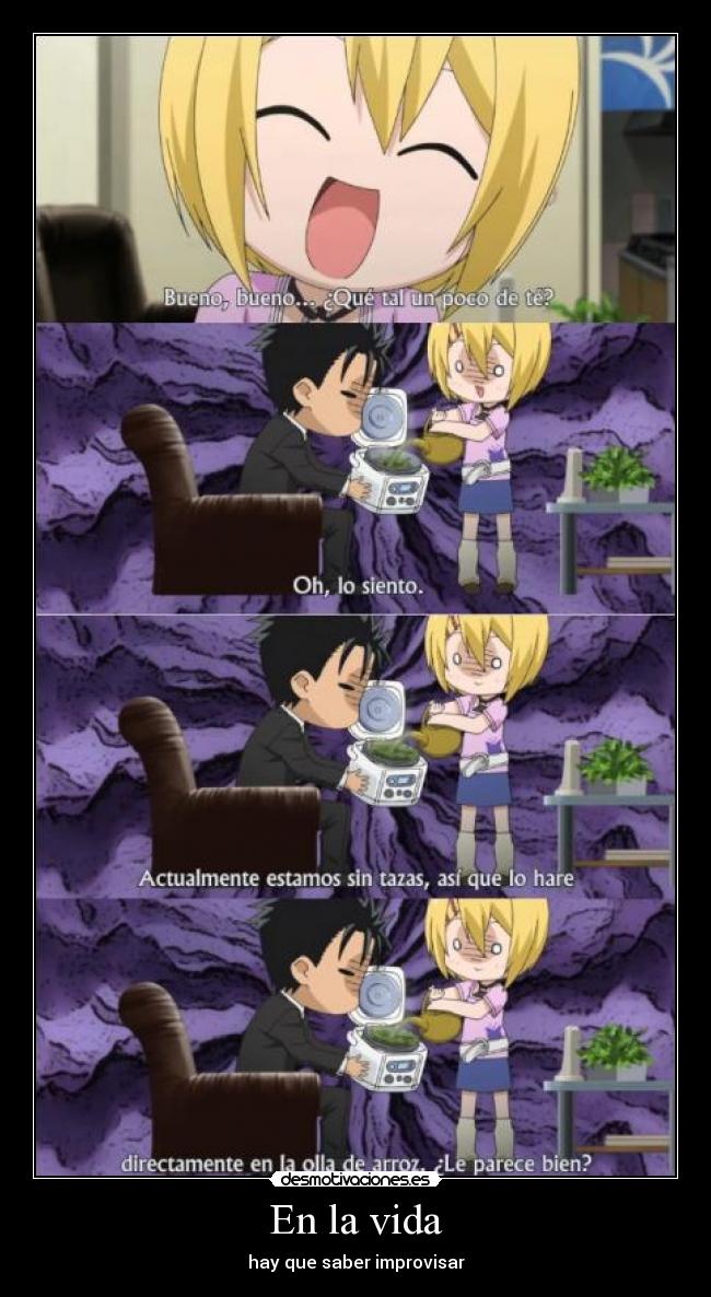 carteles vida anime shinigamisempai cuticle tantei inaba vida hay que saber improvisar desmotivaciones