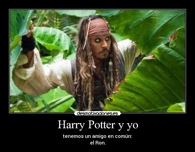 Harry Potter y yo - tenemos un amigo en común:
el Ron.