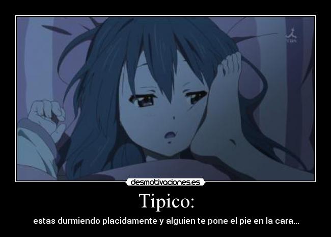 carteles kon azusa nakano ritsu tanaika echos reales dormir molestar desmotivaciones