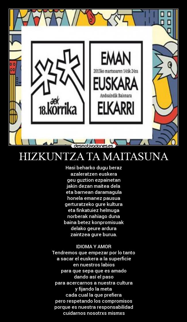 HIZKUNTZA TA MAITASUNA -