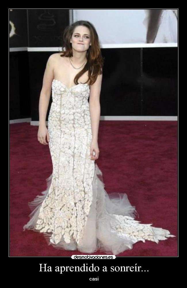 carteles kristen stewart aprendido sonreir okno tengo sueno desmotivaciones