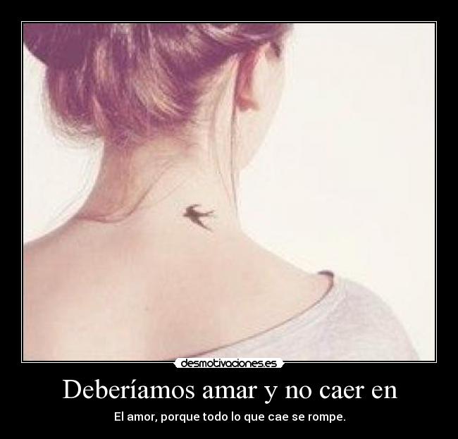 Deberíamos amar y no caer en -