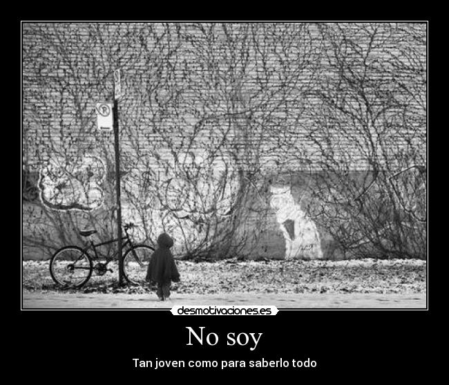 No soy - Tan joven como para saberlo todo