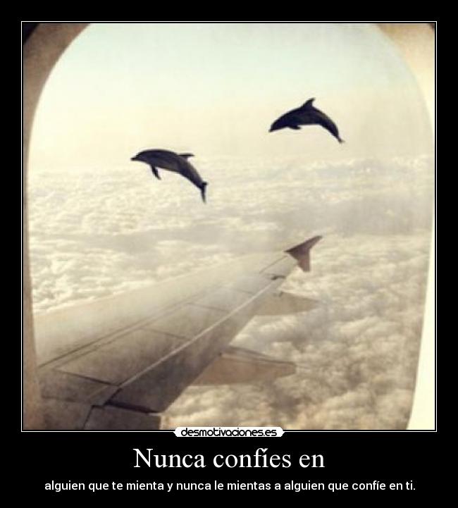 Nunca confíes en -