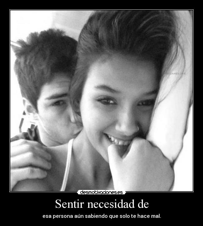 Sentir necesidad de - 