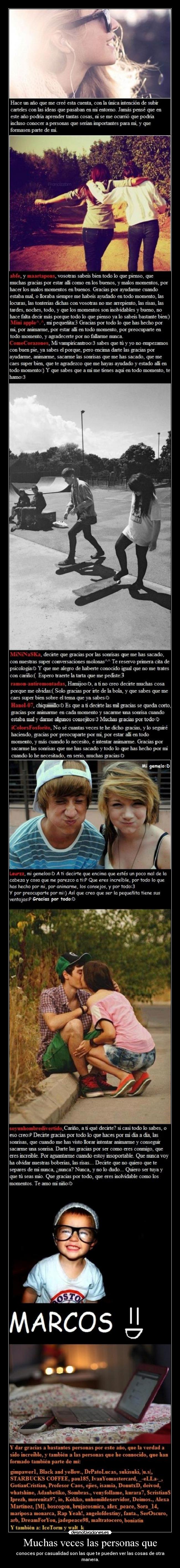 Muchas veces las personas que -