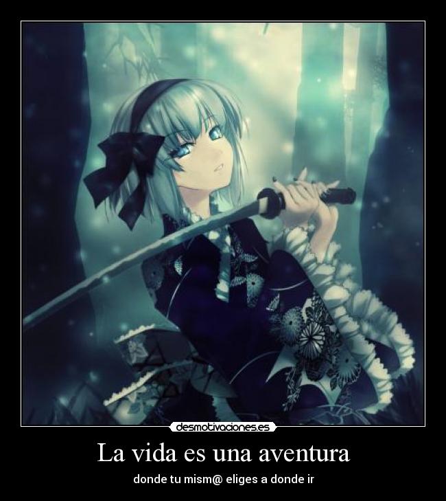 carteles vida anime aventura vida desmotivaciones