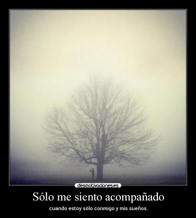 Sólo me siento acompañado -