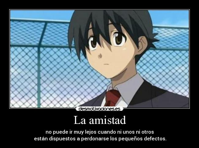 carteles amistad makoto school days desmotivaciones