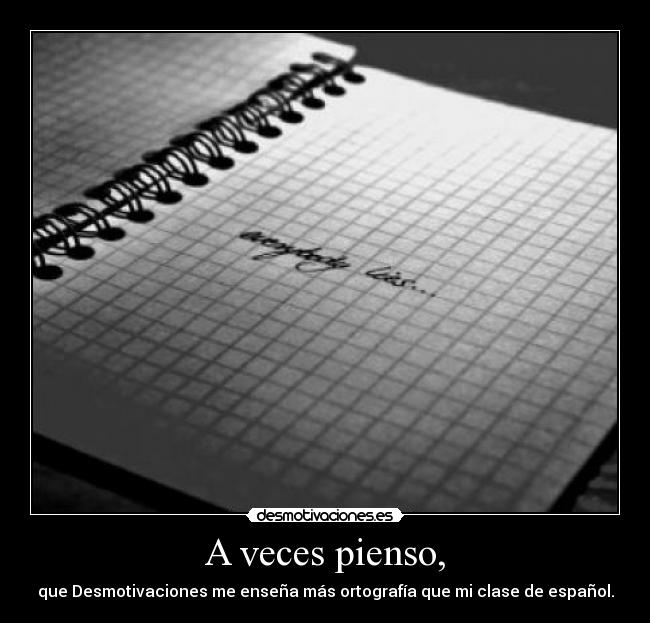 A veces pienso, - 