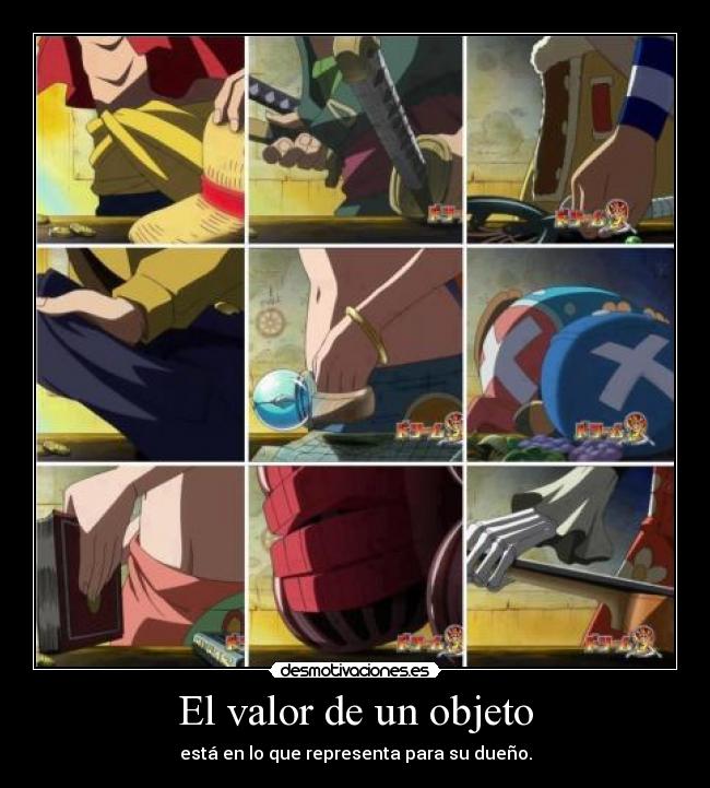 carteles one piece mugiwaras objetos importantes ronoa desmotivaciones
