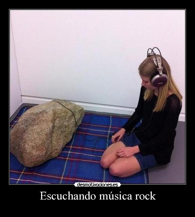 Escuchando música rock - 