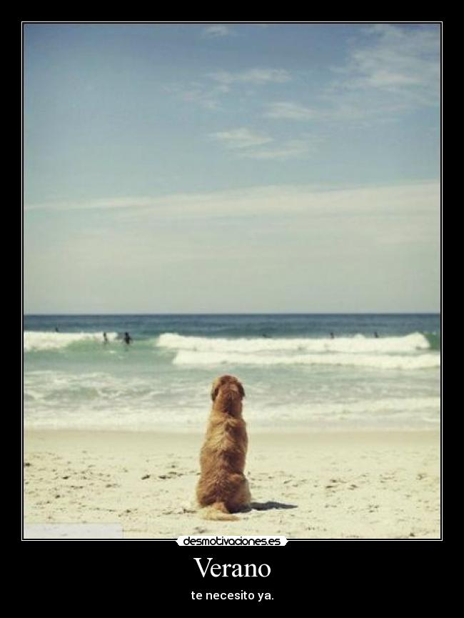 Verano - te necesito ya.