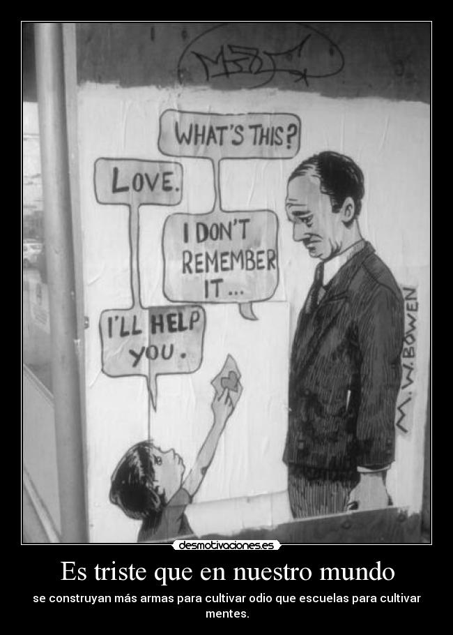 Es triste que en nuestro mundo - 