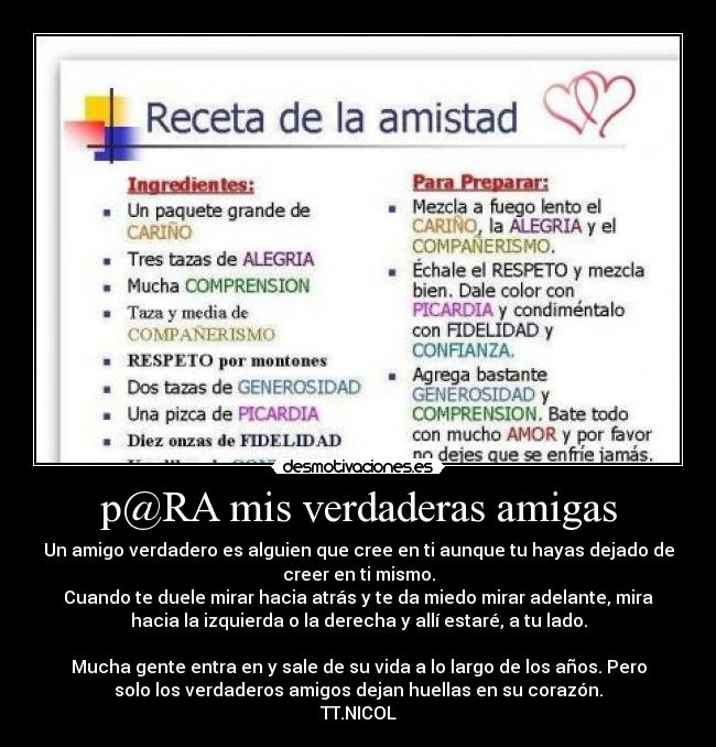 p@RA mis verdaderas amigas -