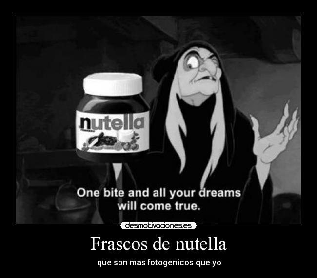 Frascos de nutella - que son mas fotogenicos que yo