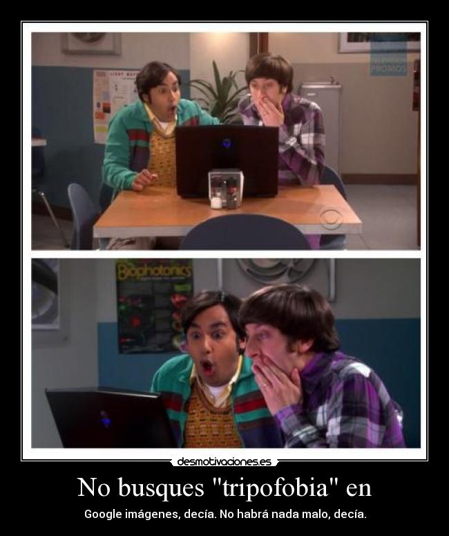carteles tripofobia imagenes google thebigbangtheory malo desmotivaciones