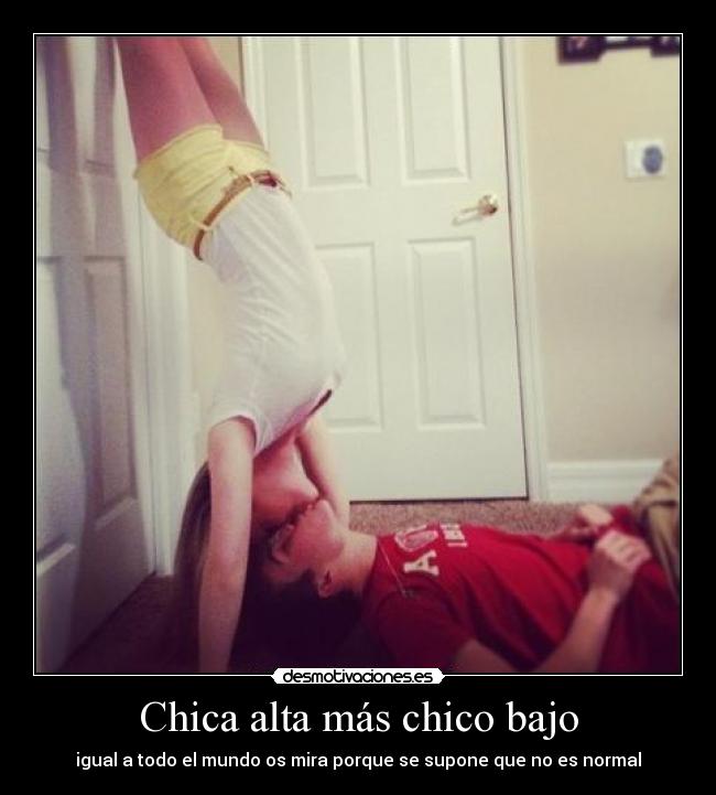 Chica alta más chico bajo - igual a todo el mundo os mira porque se supone que no es normal