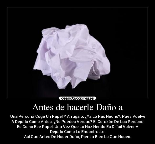 Antes de hacerle Daño a -