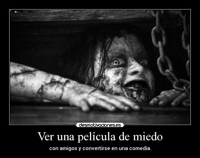 Ver una película de miedo -
