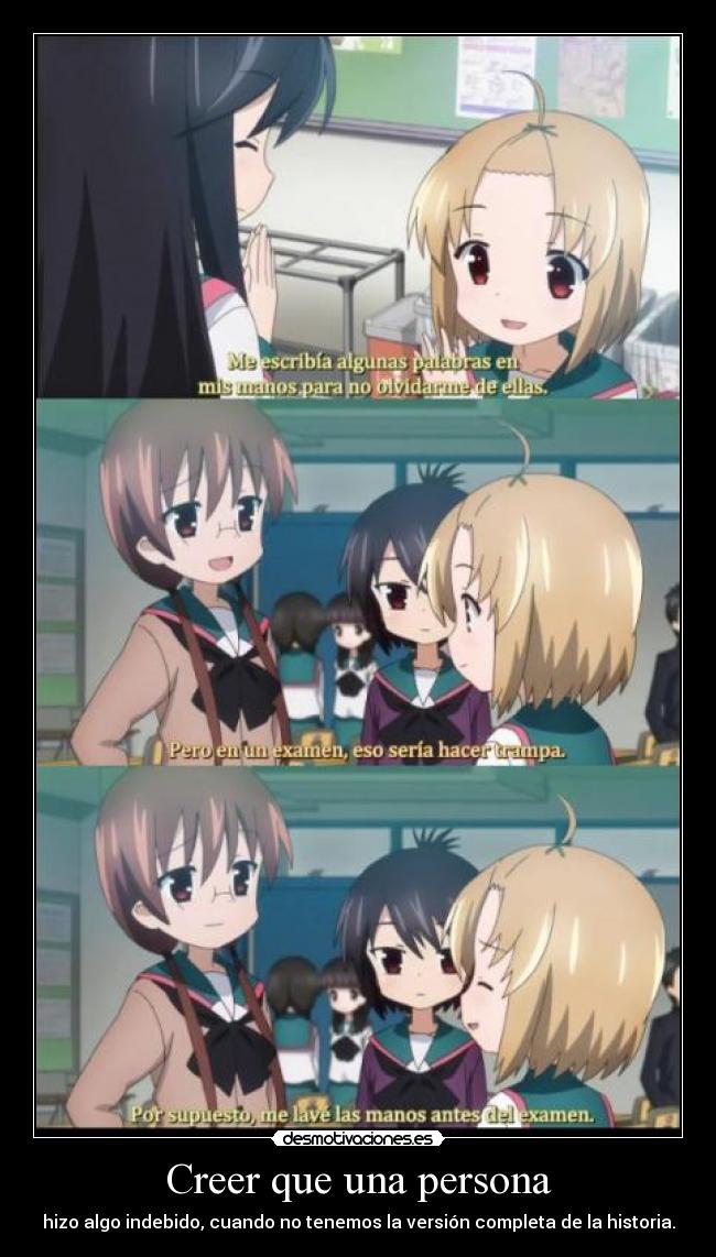 Creer que una persona -