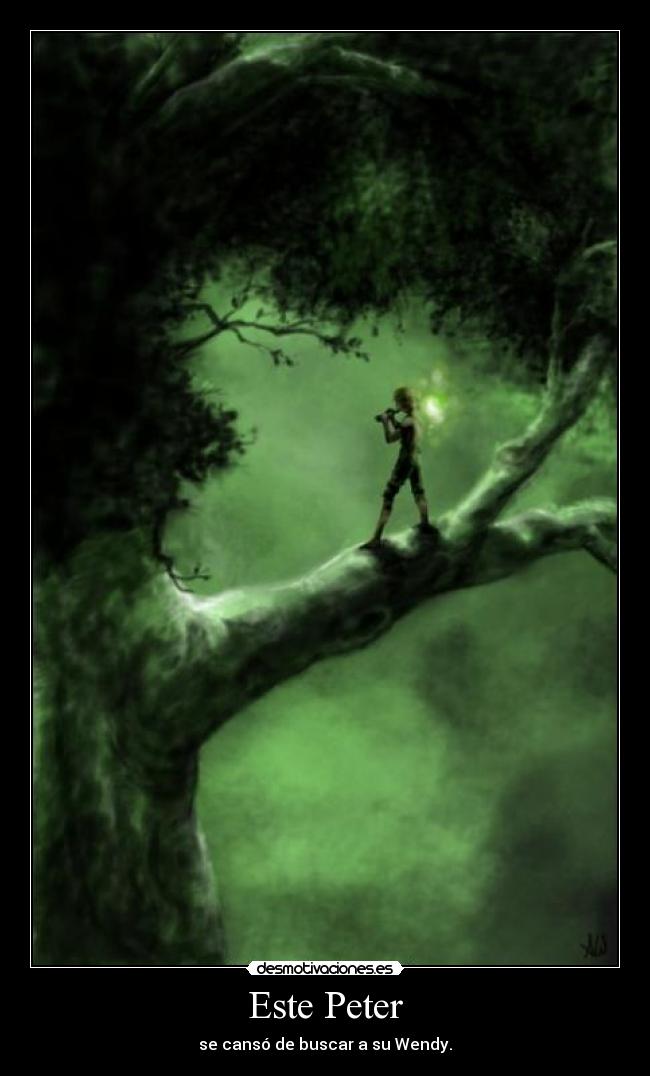 carteles disney peter pan canso wendy arrejunto con campanilla ronoa desmotivaciones