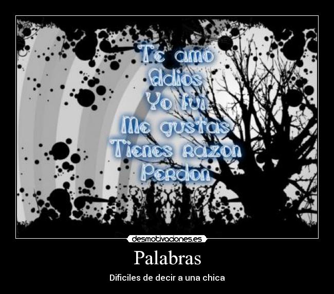 Palabras - Dificiles de decir a una chica