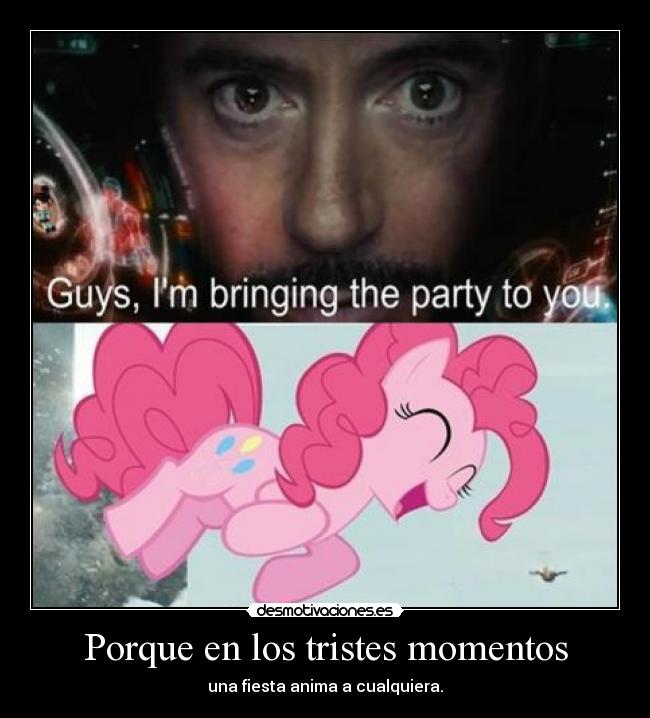carteles tristes momentos fiesta profesorcaos pinkie pie desmotivaciones