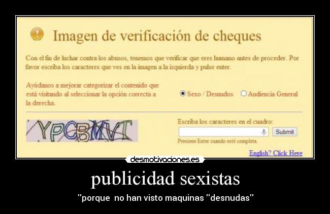 publicidad sexistas - porque no han visto maquinas desnudas