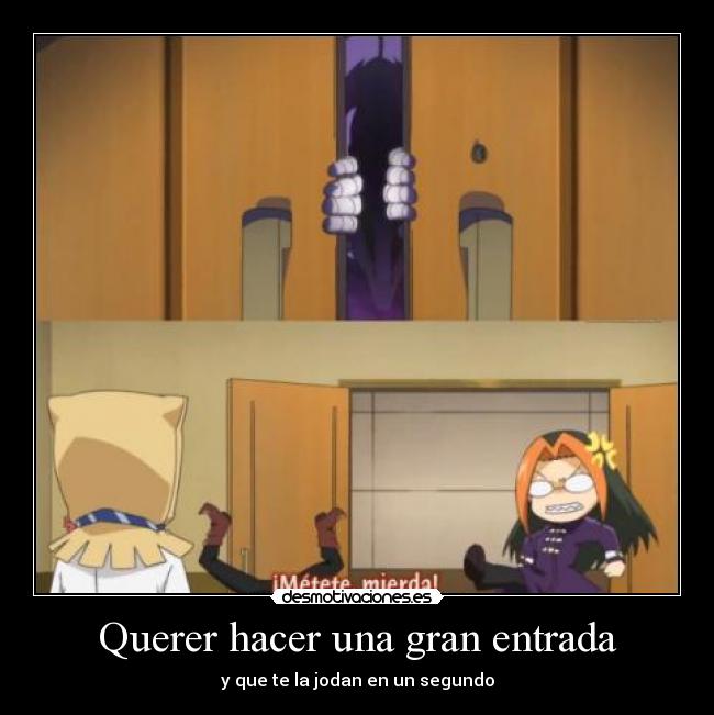 carteles anime shinigamisempai cuticle tantei inaba querer hacer una gran entrada que jodan desmotivaciones