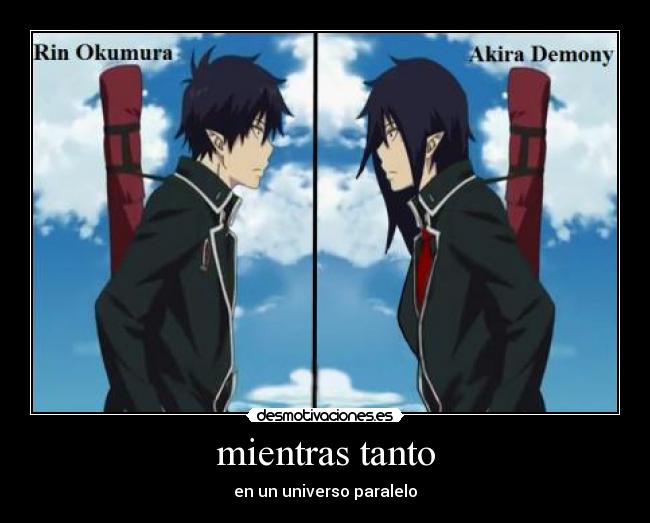 carteles anime otaku exocist rin okumura desmotivaciones