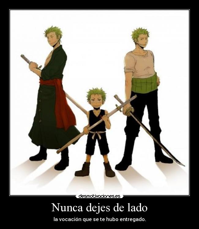 carteles one piece roronoa zoro espadachin ronoa desmotivaciones