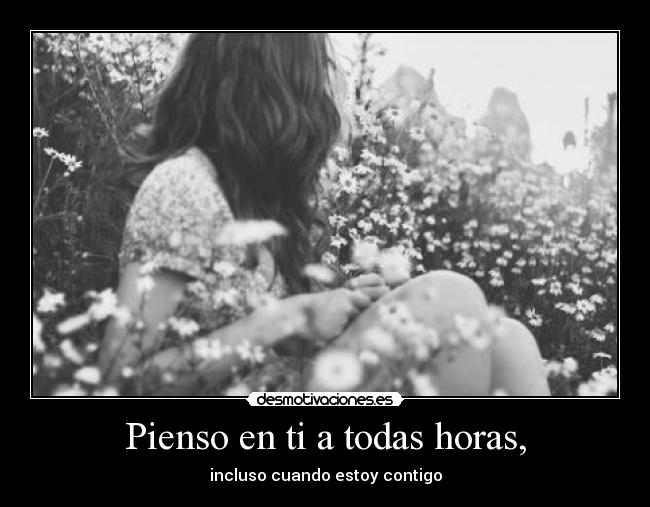 Pienso en ti a todas horas, -