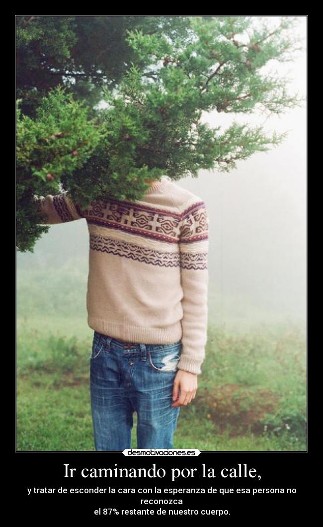 Ir caminando por la calle, - 