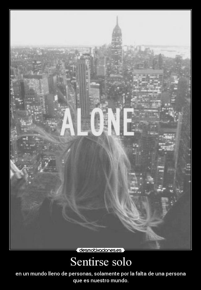 Sentirse solo -