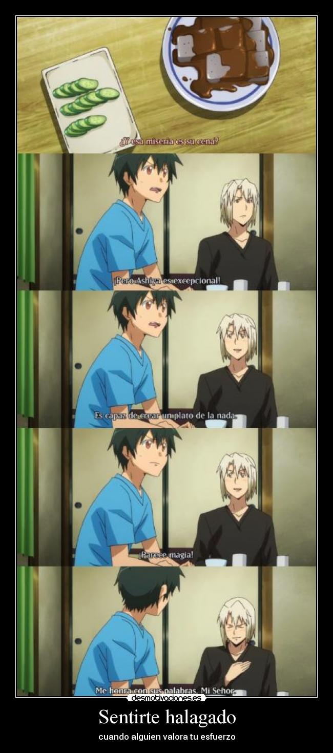 carteles anime shinigamisempai hataraku maou sama sentirte halagado cuando alguien valora esfuerzo desmotivaciones